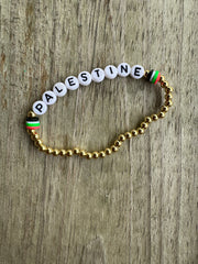 Gold Beaded Palestine Bracelet