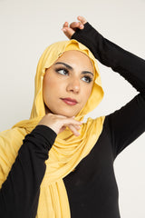 Jersey Hijab + Matching Underscarf Lemon