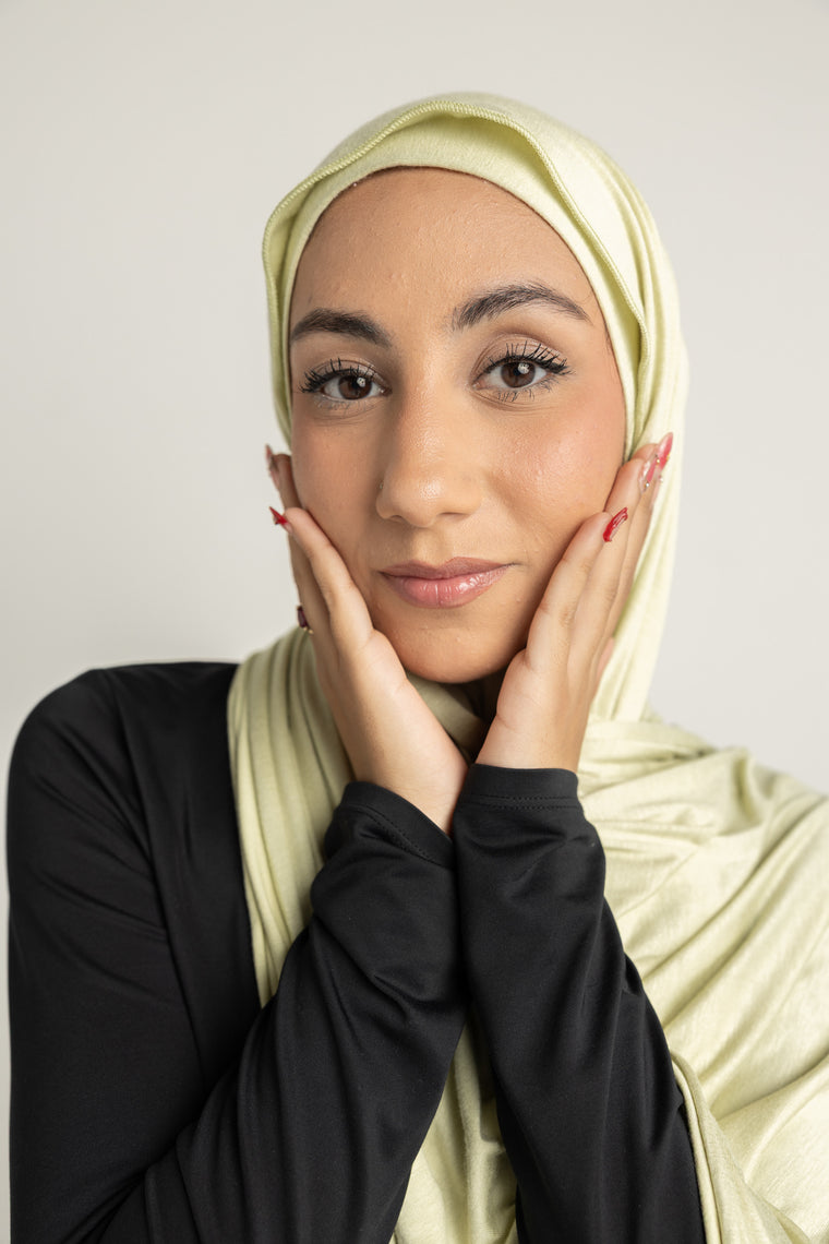 Jersey Hijab + Matching Ninja Lime Cream