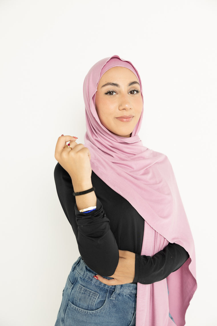 Jersey Hijab + Matching Undercap Light Blush