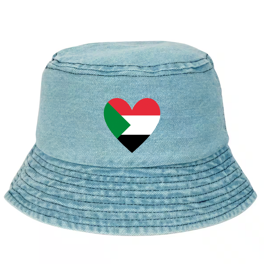 I love Sudan Denim Bucket Hat