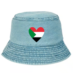 I love Sudan Denim Bucket Hat