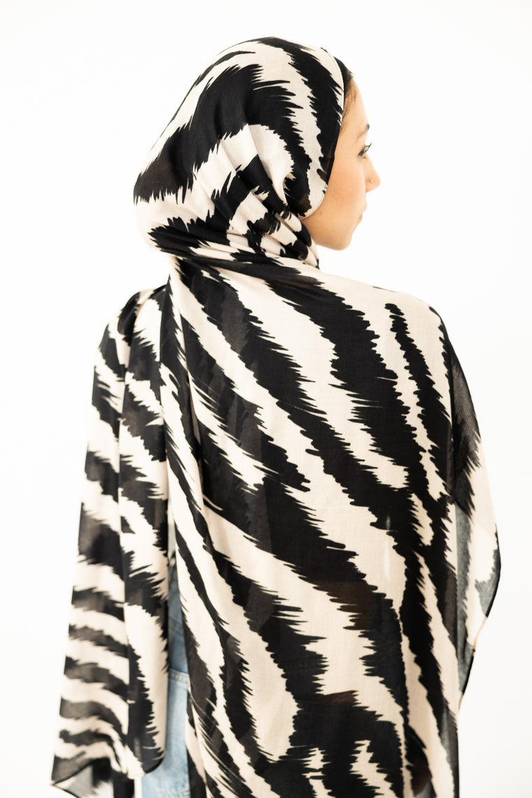 Modal Hijab - Moonlit Zebra