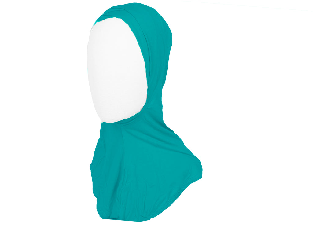 turquoise criss cross ninja under cap for the hijab