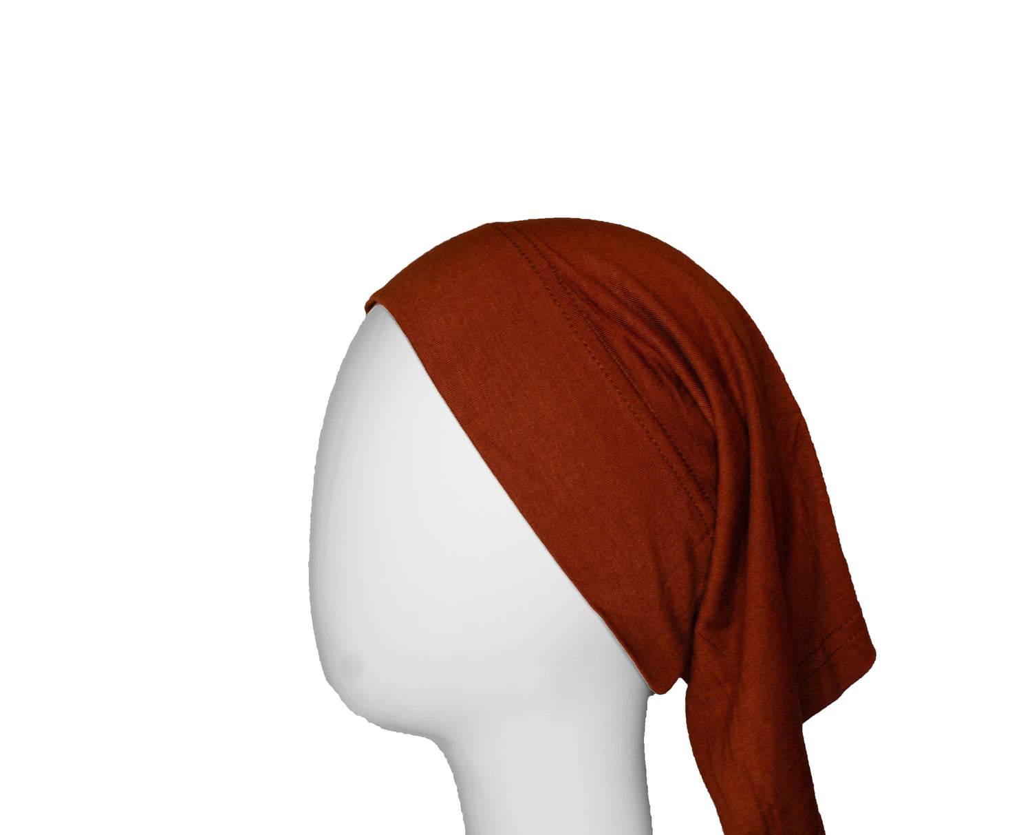 burnt orange under scarf tube cap for hijab