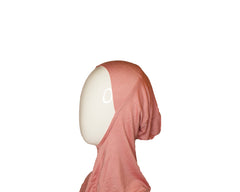 light pink ninja underscarf worn under the hijab to cover the hair and neck