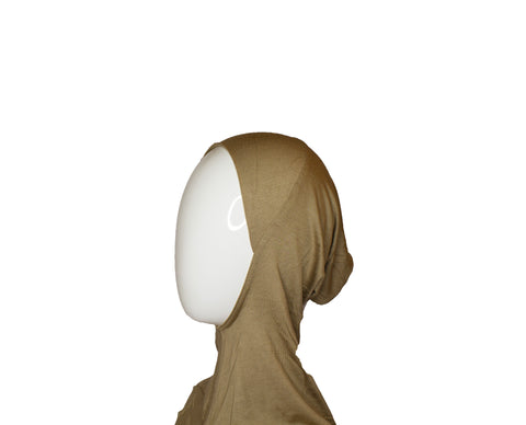 light brown ninja underscarf worn under the hijab to cover the hair and neck