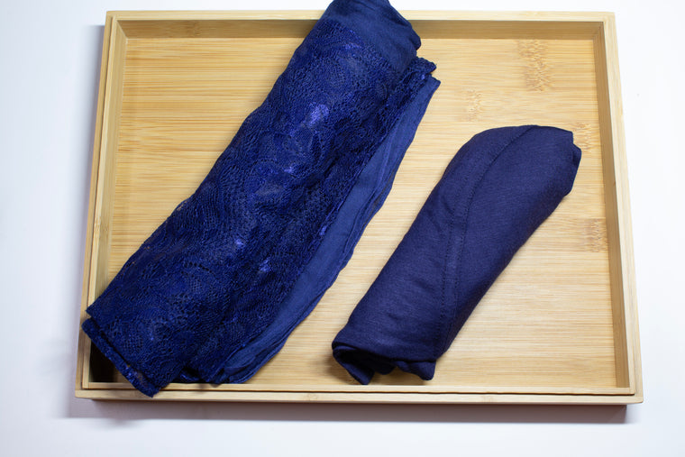 Lace Modal Hijab + Matching Undercap Navy