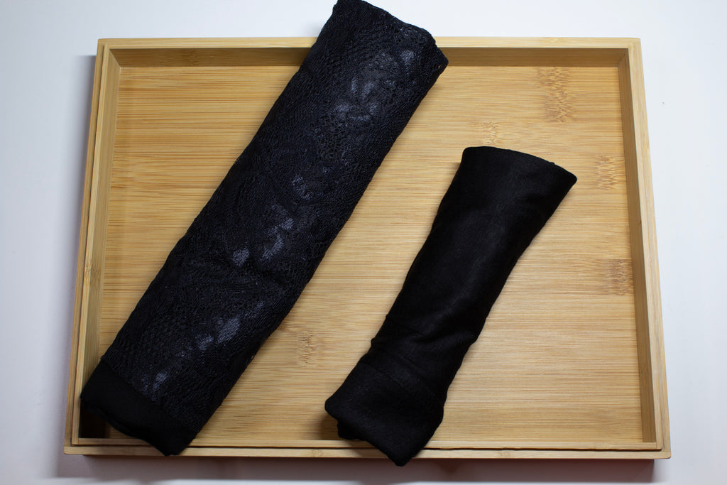 Lace Modal Hijab + Matching Underscarf Black