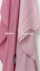 comparisons between modal shades clay rose and guava pink
