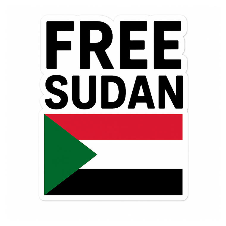 Free Sudan Flag Sticker