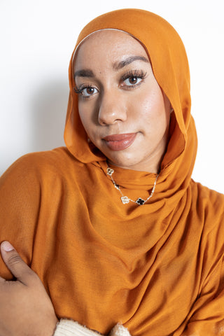 honey chai gold orange burnt orange modal hijab