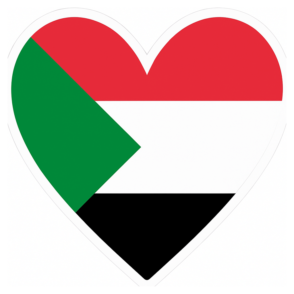 i love sudan heart sticker
