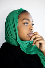 Jersey Hijab + Matching Undercap Jade Green