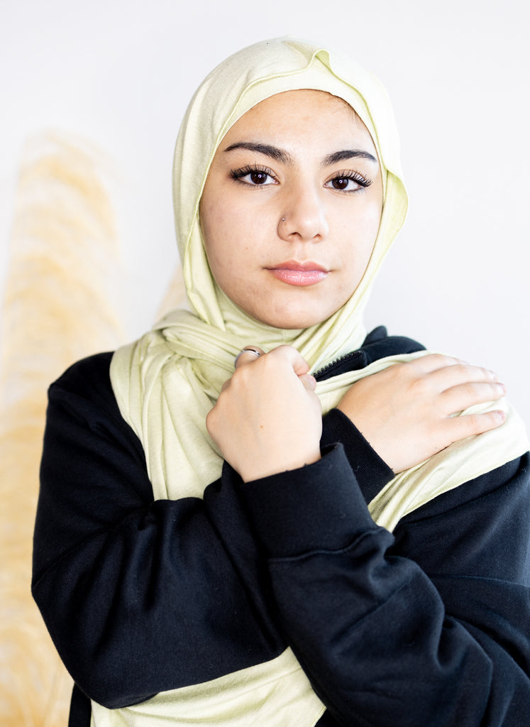 Jersey Hijab - Lime Cream