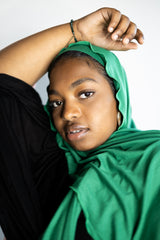 Jersey Hijab + Matching Undercap Jade Green