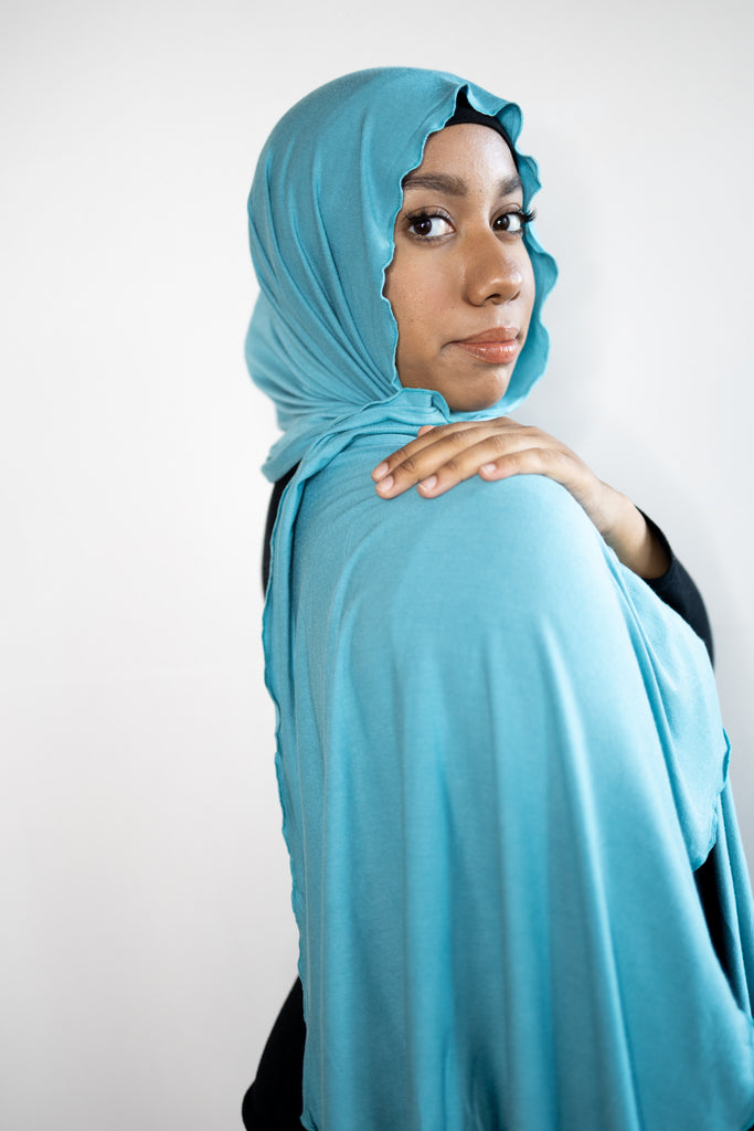 Jersey Hijab - Seafoam Blue