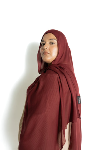pomegranate burgundy maroon modal hijab