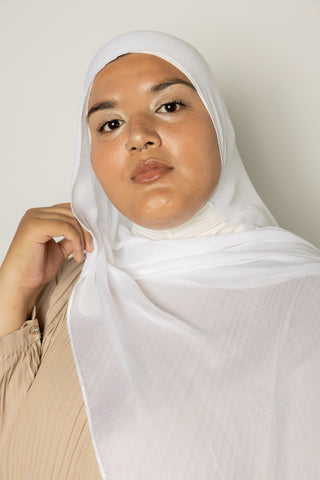powdered sugar modal pure white modal hijab