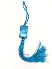 blue ornament with names of allah