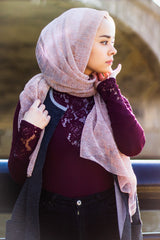 light pink shimmer jersey hijab