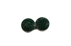 magnetic hijab pin with jewels in dark green
