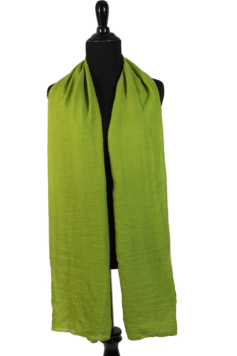 Crinkle Cotton Hijab - Light Green