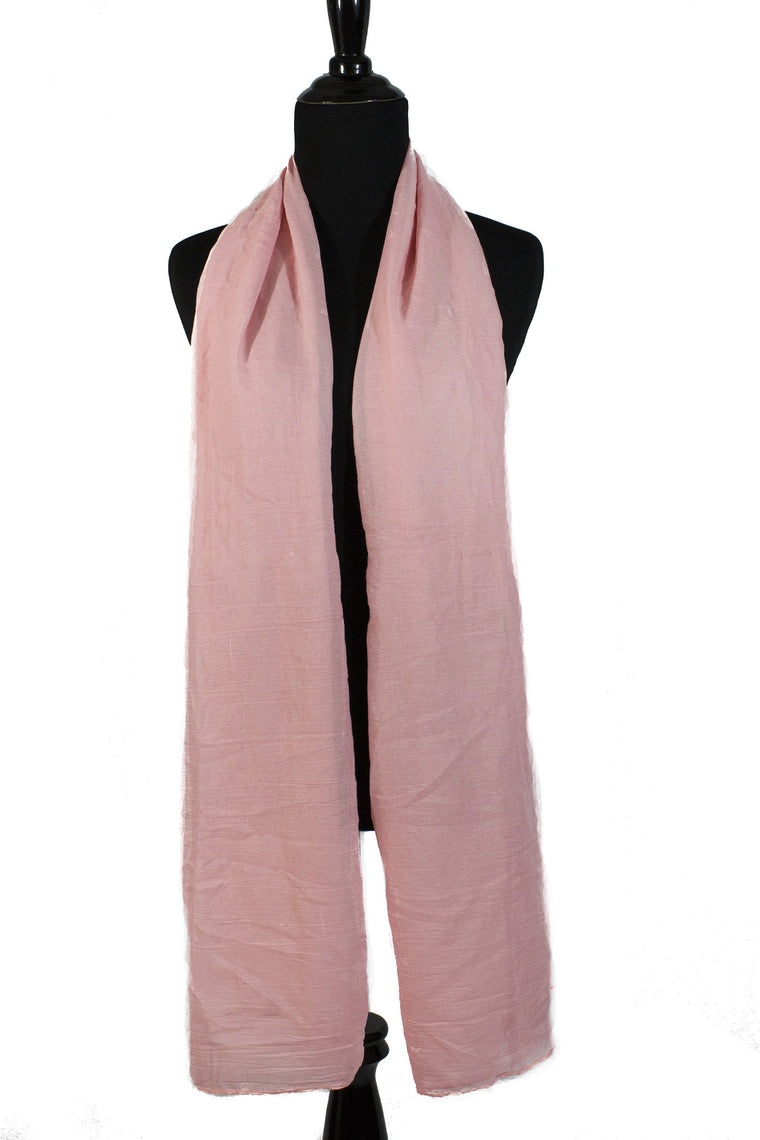 Crinkle Cotton Hijab - Light Pink