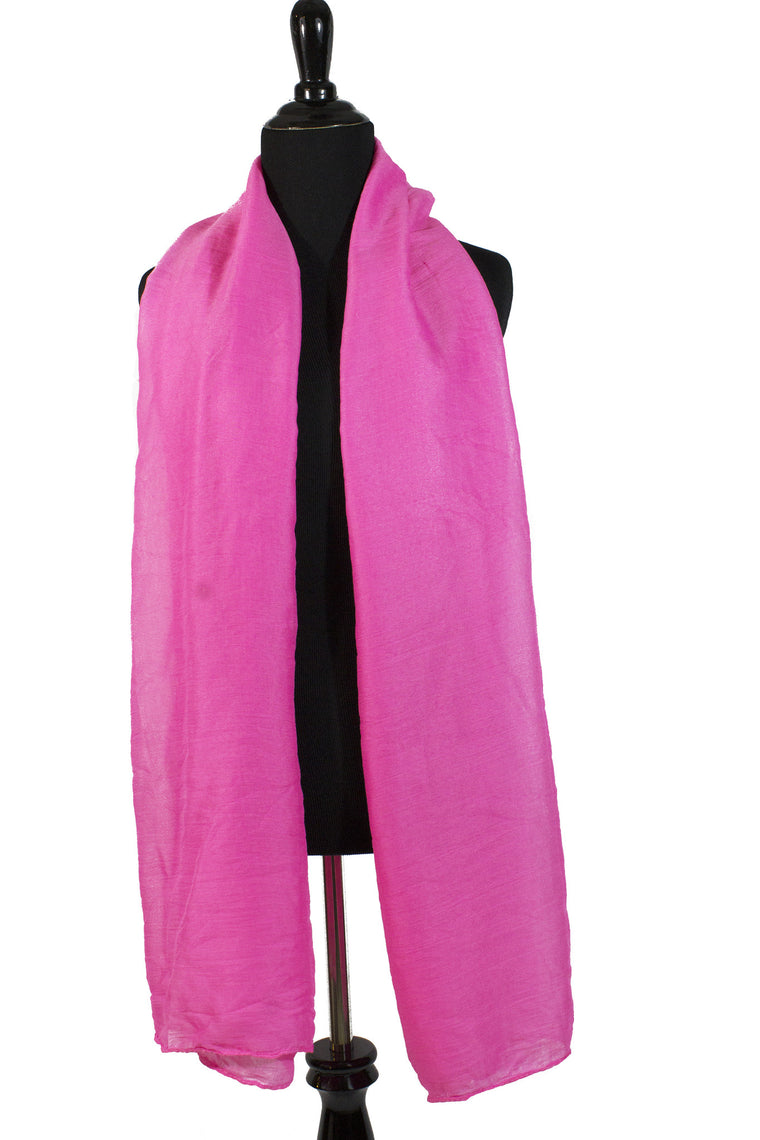 Crinkle Cotton Hijab - Hot Pink