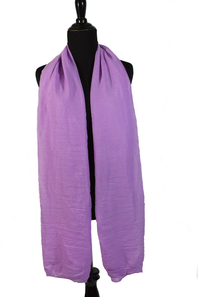 Crinkle Cotton Hijab - Lilac Purple