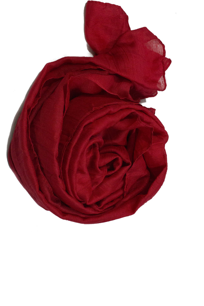 Crinkle Cotton Hijab - Red