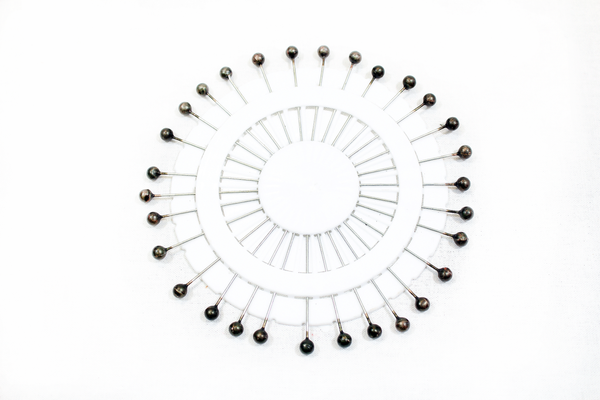 White Hijab Pin Wheel