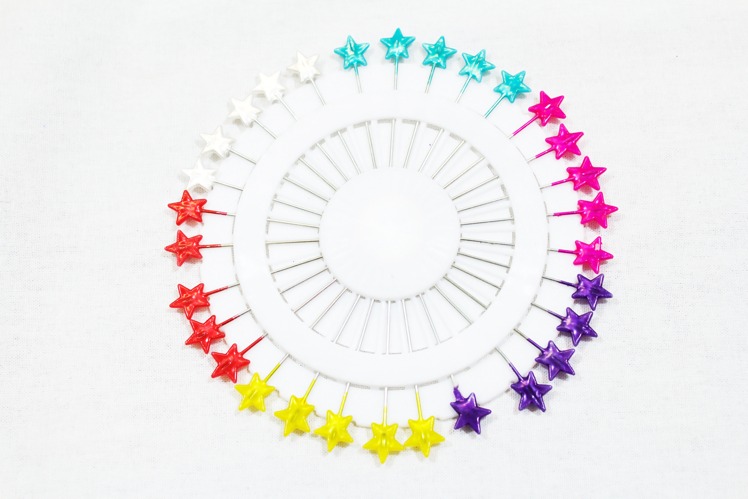 long hijab pins with stars and multiple colors
