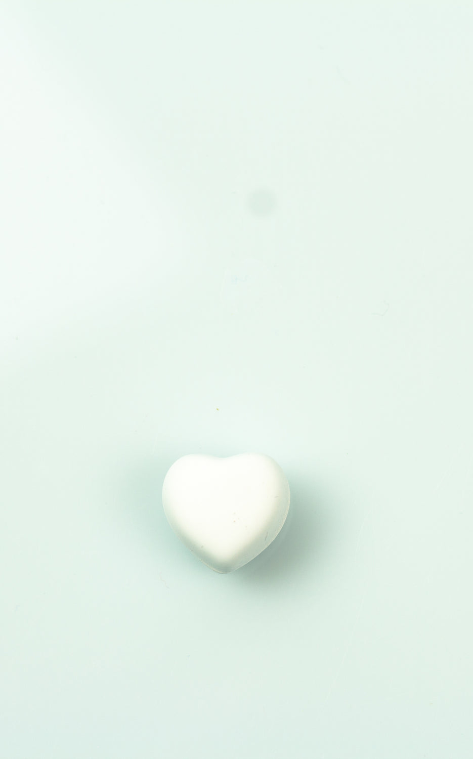 white magnet heart shaped hijab pin