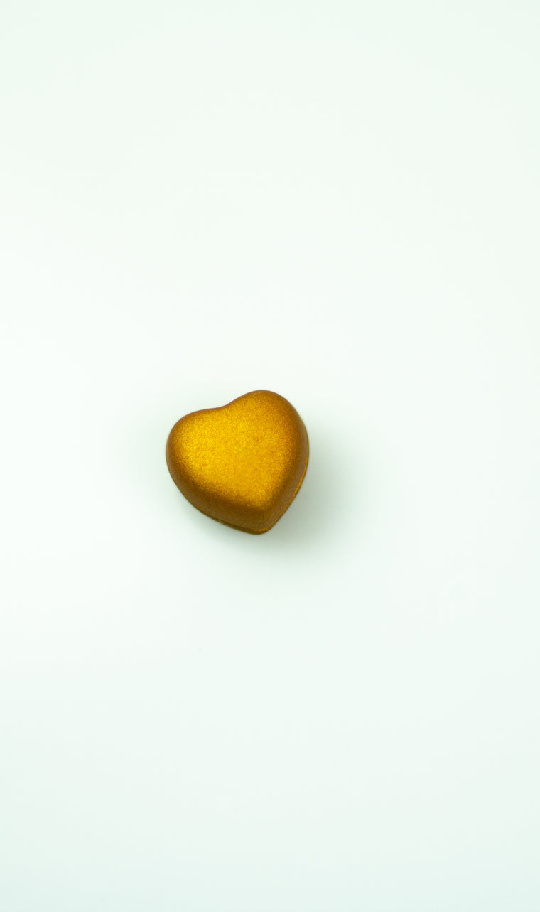 Matte Magnetic Heart Pin - Gold