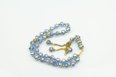 light blue and gold jeweled tasbeeh 
