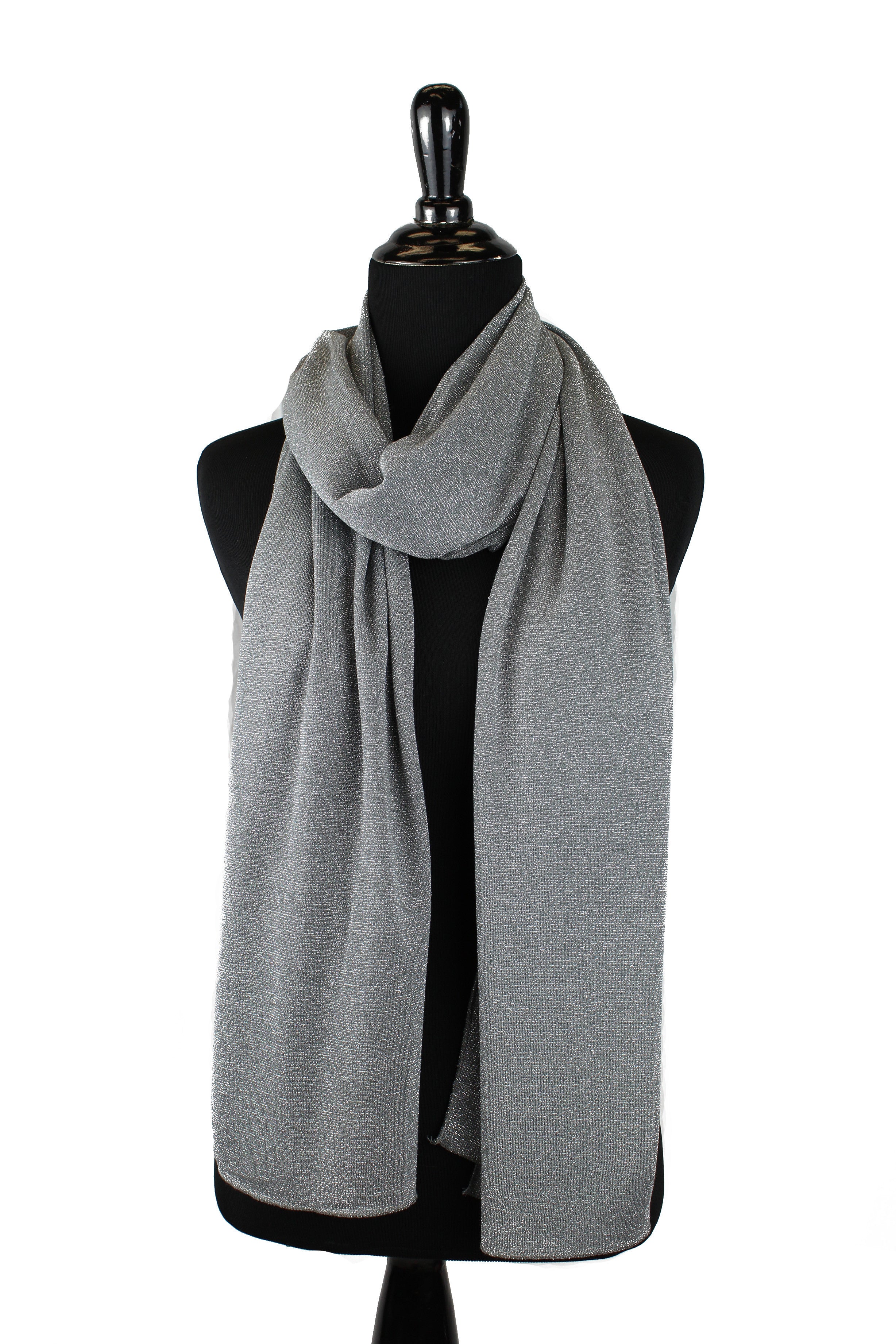 Shimmer Jersey Hijab Gray Bella Hijabs