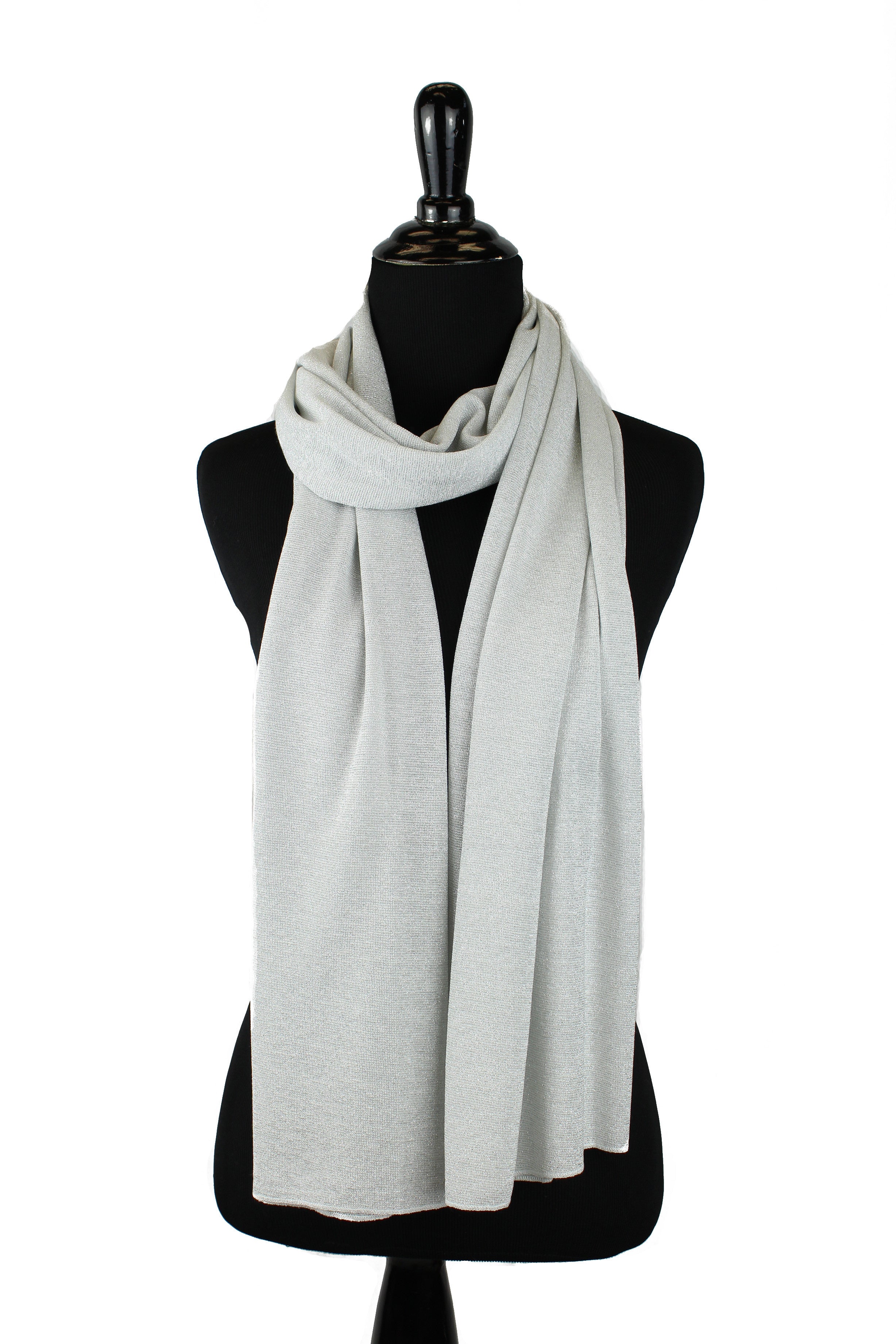 Shimmer Jersey Hijab Silver Bella Hijabs