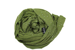 olive jersey hijab embellished with pearls
