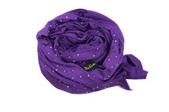 purple jersey hijab embellished with pearls