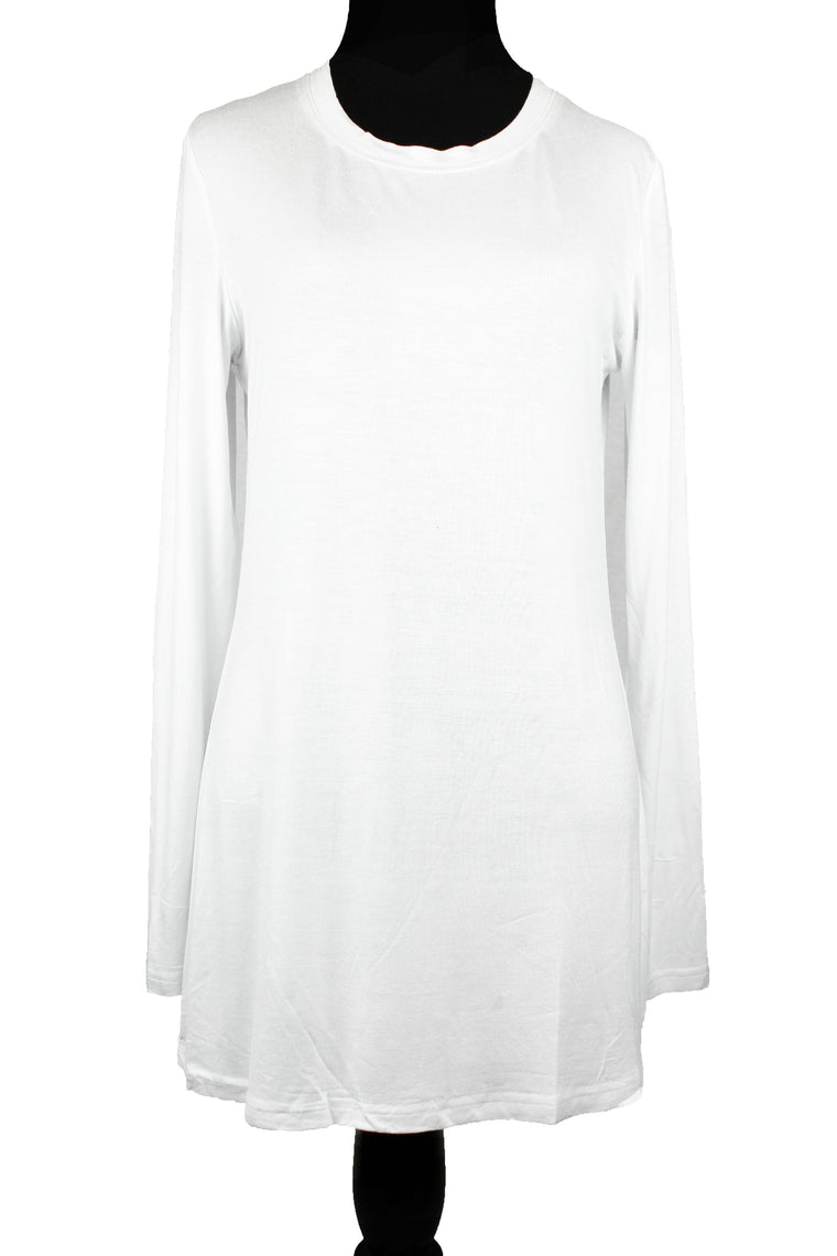 Long Sleeve Basic Top - White