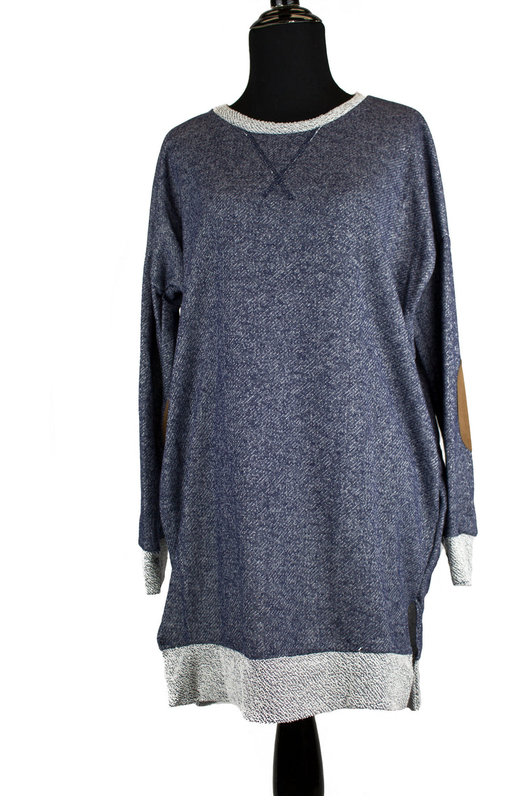 Elbow Patch Sweater - Navy