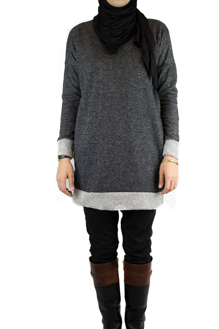 Elbow Patch Sweater - Black