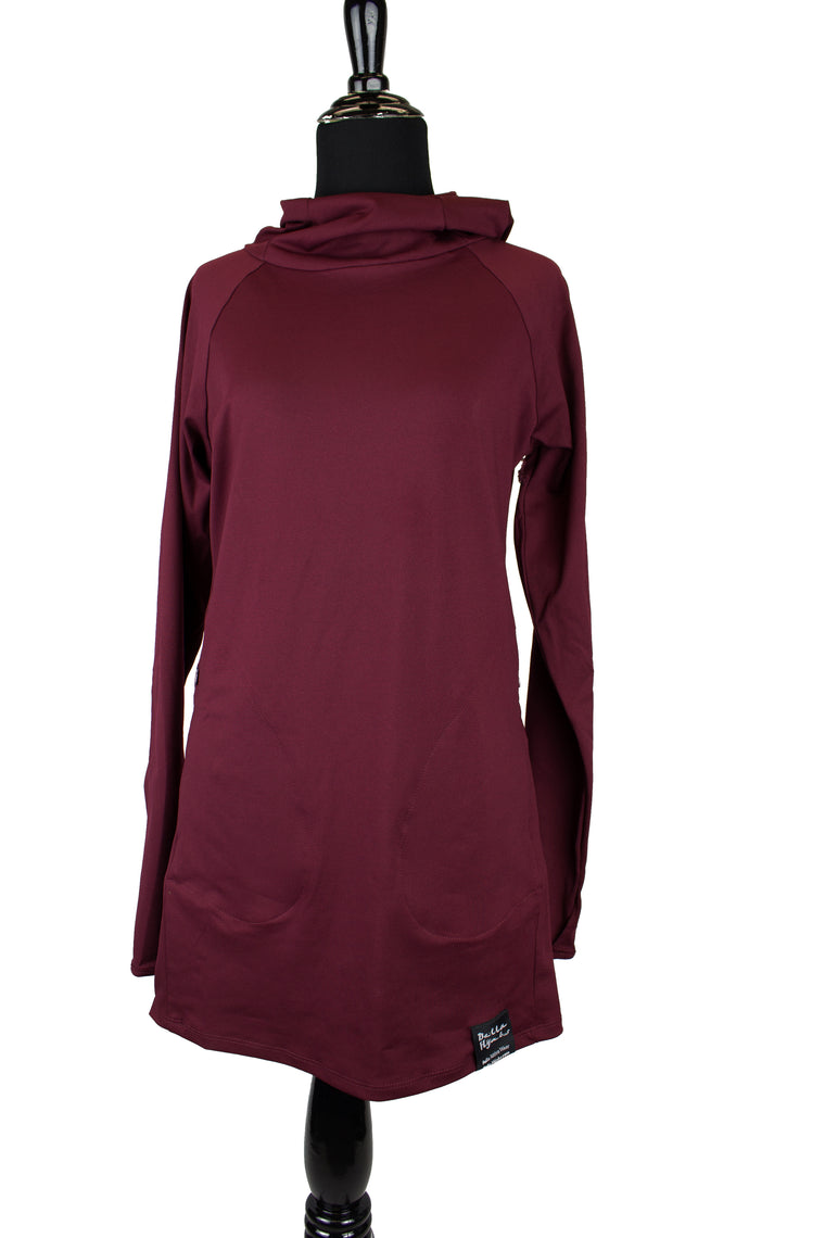 Attivo Hooded Workout Top - Maroon