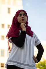 mulberry solid viscose hijab