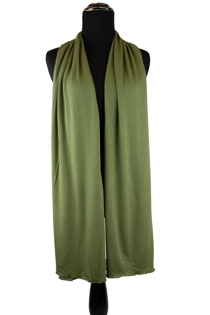 jersey hijab in light olive green