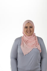jersey hijab in seashell pink