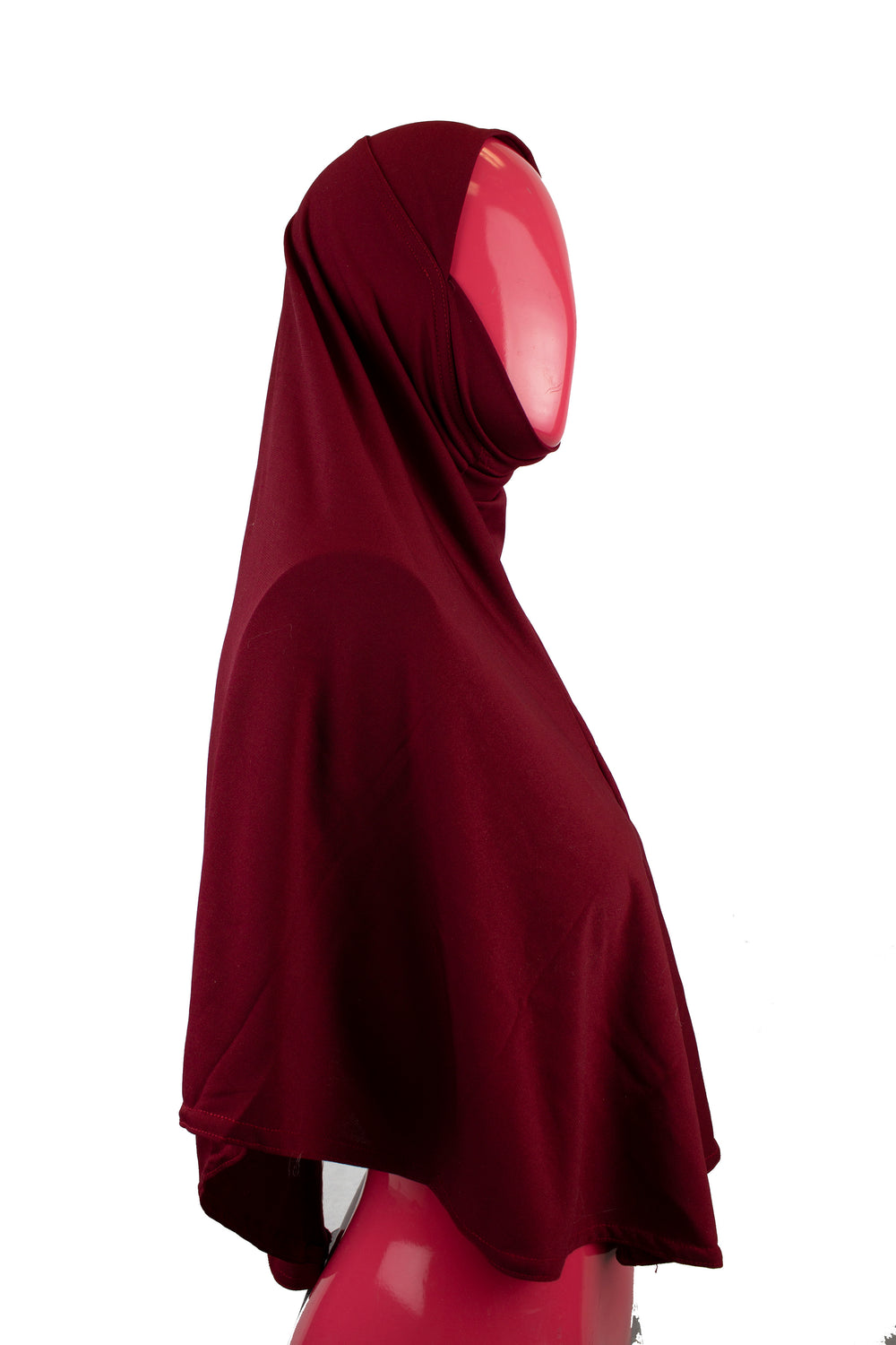 long solid maroon one piece slip on hijab