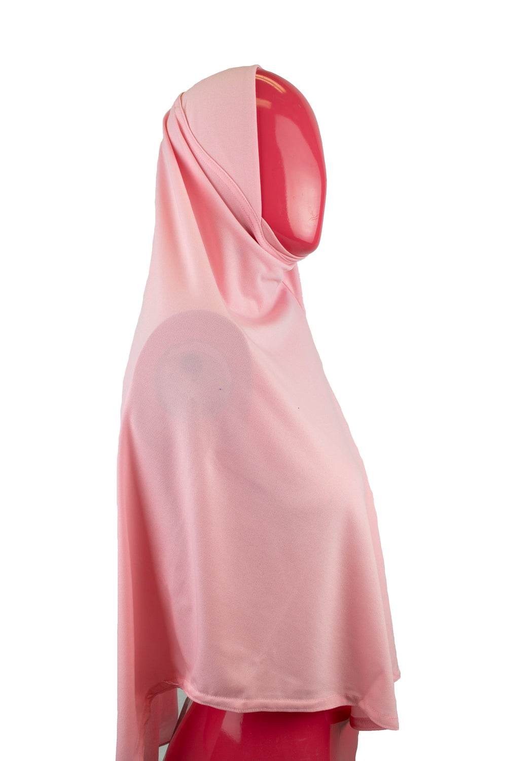 long solid light pink one piece slip on hijab