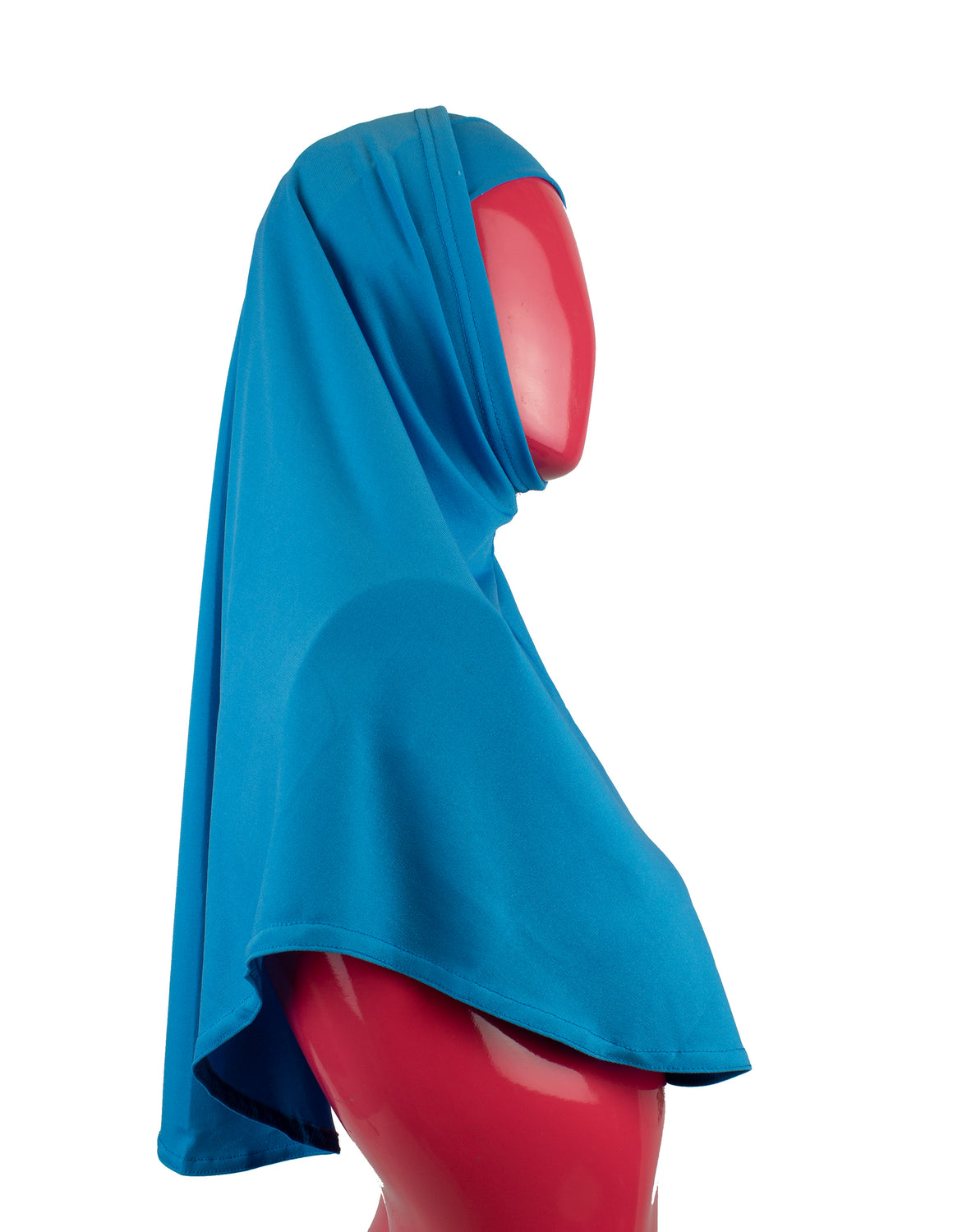 teal two piece slip on hijab that covers the chest 